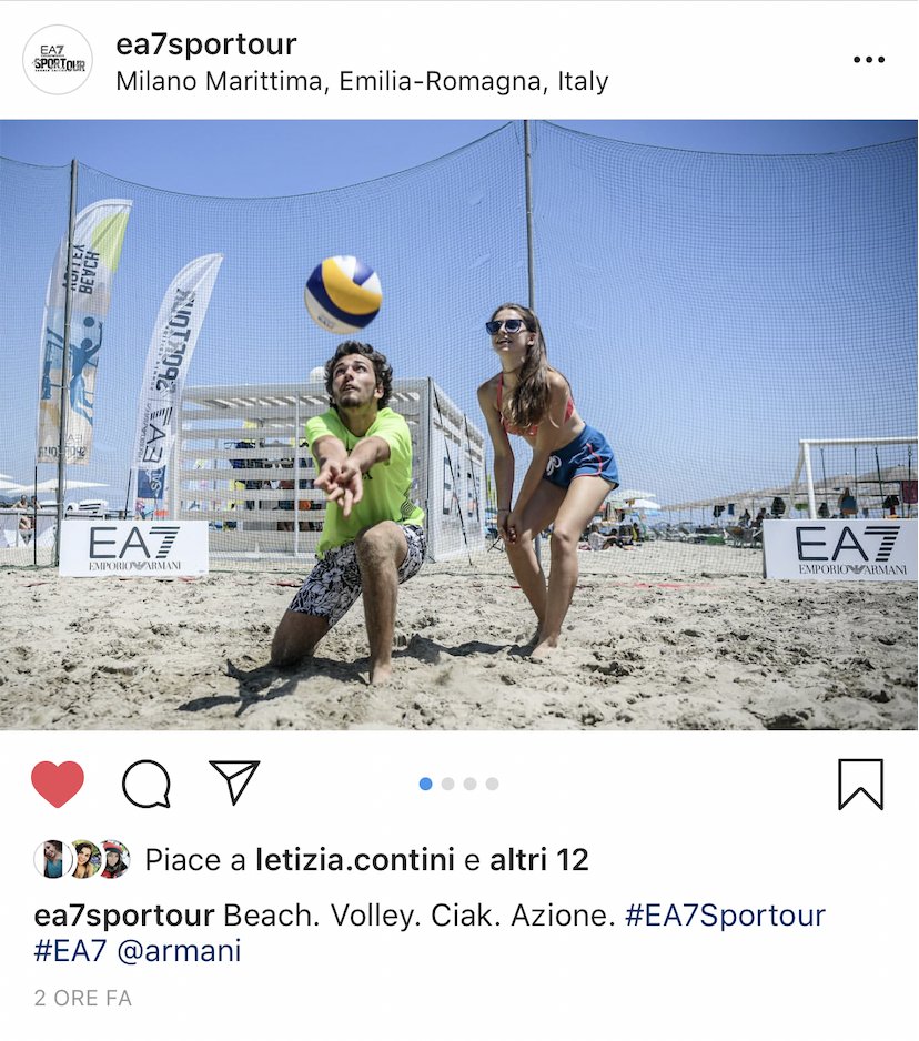 Armani Summer Tour, posted on the EA7 Sportour account