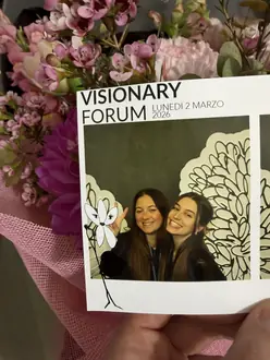 Davines Visionary Forum, with a colleague